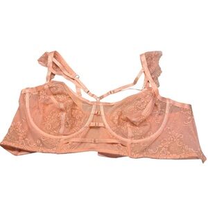 NWT Torrid Curve Pink Gold Strappy Lace Bralette Size 6x (28/30W)